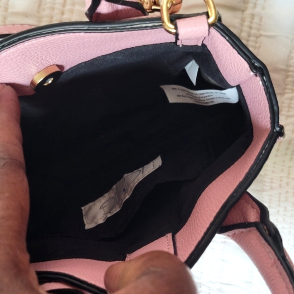 ☆ Pink Faux Leather Mini Crossbody Bag - Picture 11 of 14